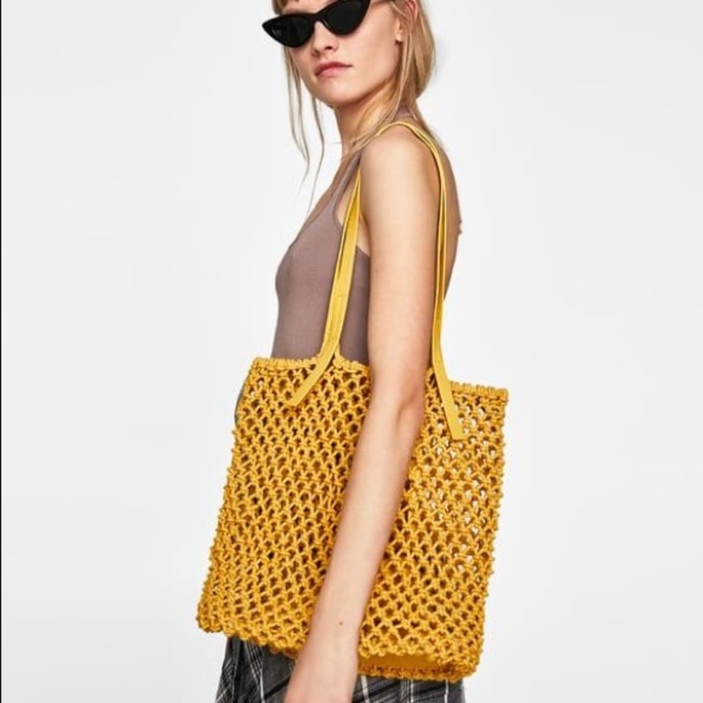 Tote Bag w/ rope knot detail, never worn sold out